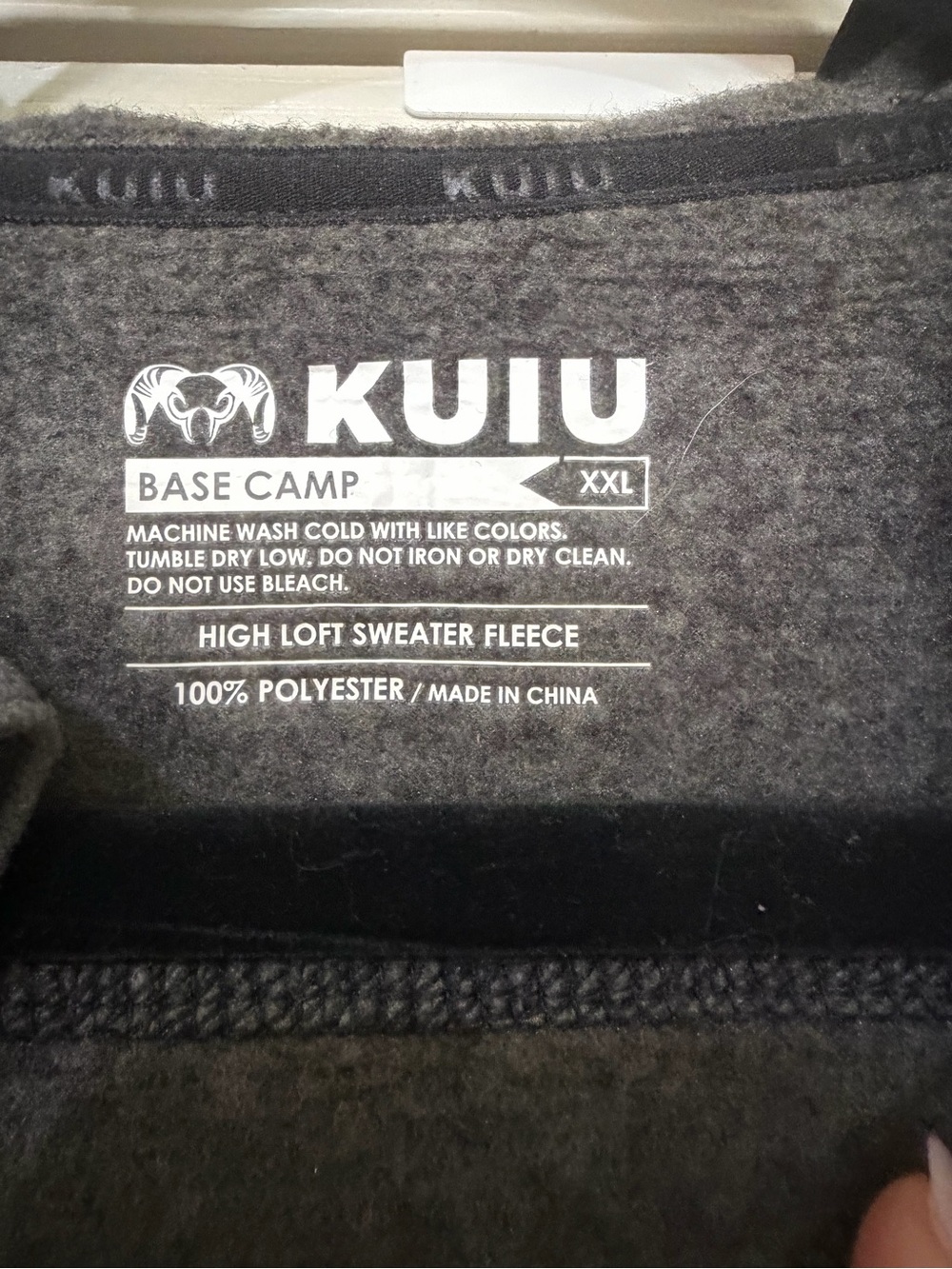 KUIU Men's Dark Gray Hooded Full-Zip Fleece Jacket - Picture 2 of 2